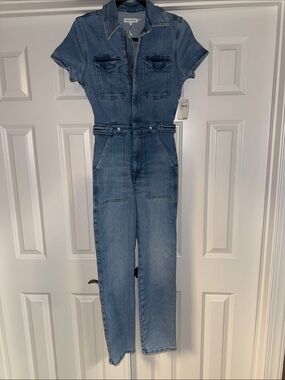 Good American Light Blue Denim Jumpsuit Size 1